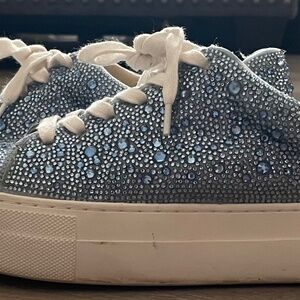 Rhinestone platform lace up sneaker by Betsy Johnson size 8M